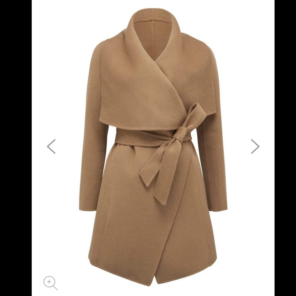 Ever New Melbourne Pearl Wrap Coat in Carmel NWT